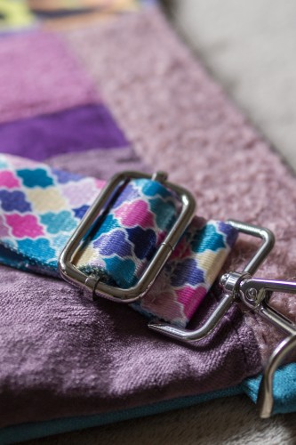 Kolorowa kopertówka handmade no waste – unikat z pracowni raspberi