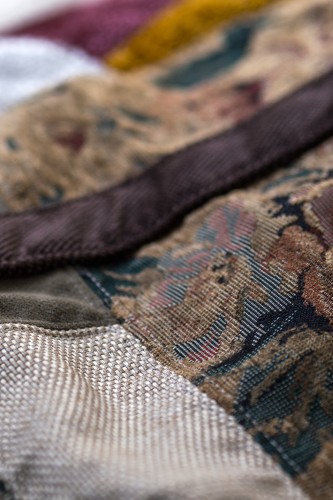 Shopperka patchwork no waste vintage – unikatowa torba handmade