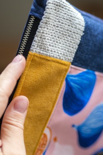 Unikatowa patchworkowa kosmetyczka podróżna no waste figi