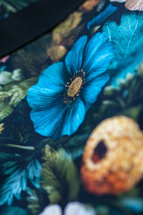 Torebka z weluru z kominem handmade – unikatowa torba na ramię