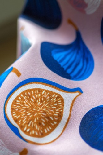 Plecak worek z weluru w figi – unikatowy plecak handmade