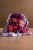 Fioletowa listonoszka z kominem z weluru w peonie – handmade, unikat