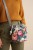 Szara listonoszka z kominem z plecionki i weluru w peonie – handmade