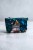 Etui na klucze z czarnego weluru w kwiaty – ciemne kolory, handmade