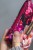 Etui na klucze z weluru w peonie – kwiatowe etui handmade