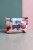 Etui na klucze z jasnego weluru w pastelowe kwiaty – handmade