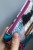 Etui na klucze z weluru w malowane kwiaty – oryginalne etui handmade