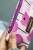Etui na klucze z różowego weluru w tulipany – handmade
