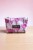 Etui na klucze z różowego weluru w tulipany – handmade