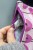 Etui na klucze z różowego weluru w tulipany – handmade