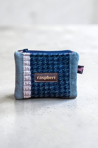 Patchworkowe etui na klucze w pepitkę – portfelik handmade