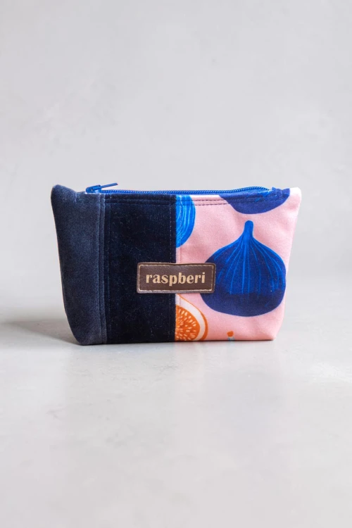 Etui na klucze z weluru w figi – praktyczne etui handmade