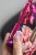 Etui na klucze z weluru w peonie – kwiatowe etui handmade