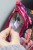 Etui na klucze z weluru w peonie – kwiatowe etui handmade