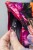 Etui na klucze z weluru w peonie – kwiatowe etui handmade