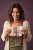 Maxi kosmetyczka patchwork no waste beżowo-zielono-różowa – handmade Raspberi