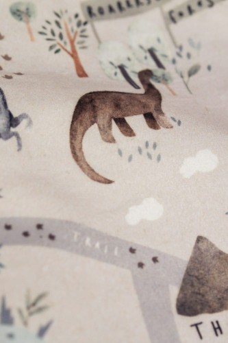 Mini workoplecak z weluru w dinozaury