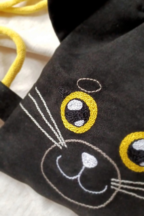 Czarny kotek mini workoplecak dziecięcy