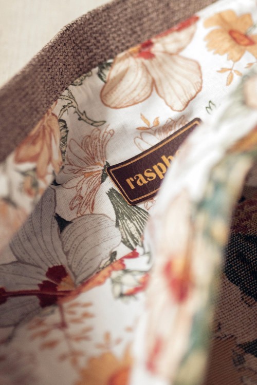 Shopperka z żakardu w kwiaty