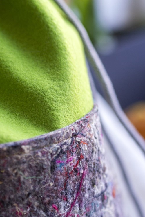 Zielony filcowy workoplecak