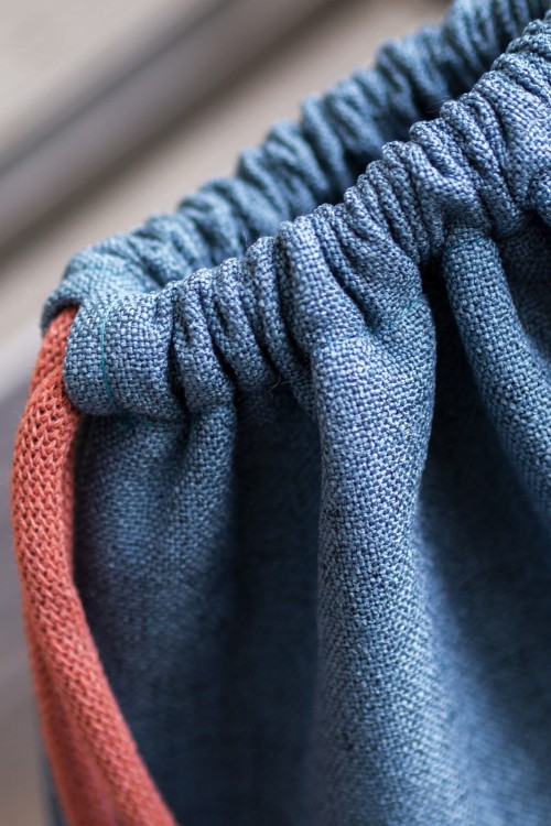 Turkusowy workoplecak z plecionki