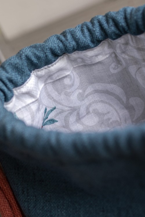 Turkusowy workoplecak z plecionki