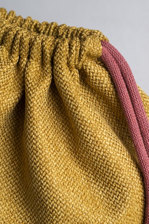 Miodowy duży workoplecak z plecionki