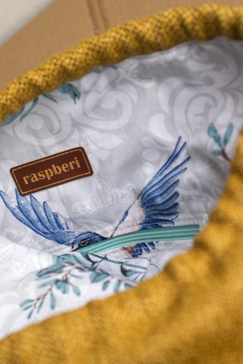 Miodowy duży workoplecak z plecionki