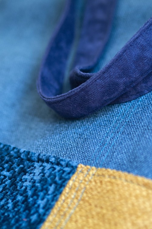 Kolorowa patchworkowa torba na ramię z kieszeniami